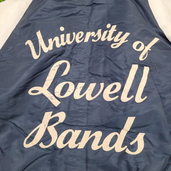 Vintage UMass Lowell Band Varsity Letterman Jacket Small 21x24 Satin 70s 80s - Picture 7 of 10